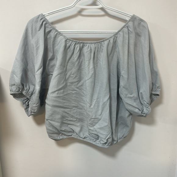 Wilfred blue linen Crop top - Picture 2 of 2